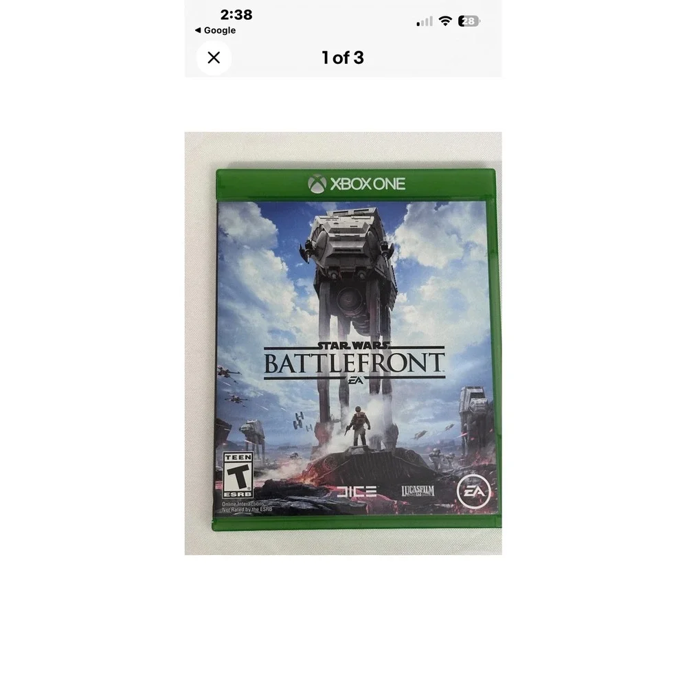 Star Wars Battlefront Xbox One EA DICE Lucasfilm Video Game Disc Case‎ Inserts